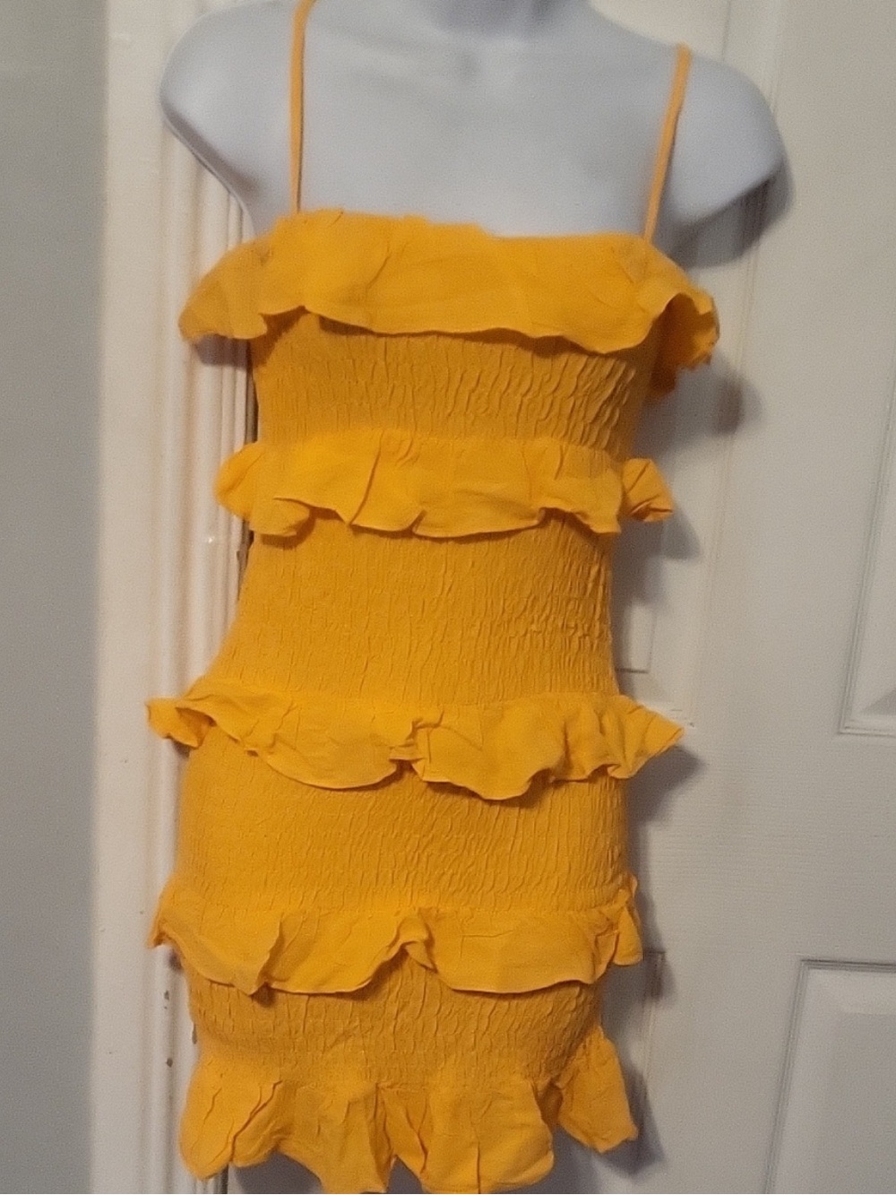 NWT Olivaceous  Yellow Ruffled Mini Dress